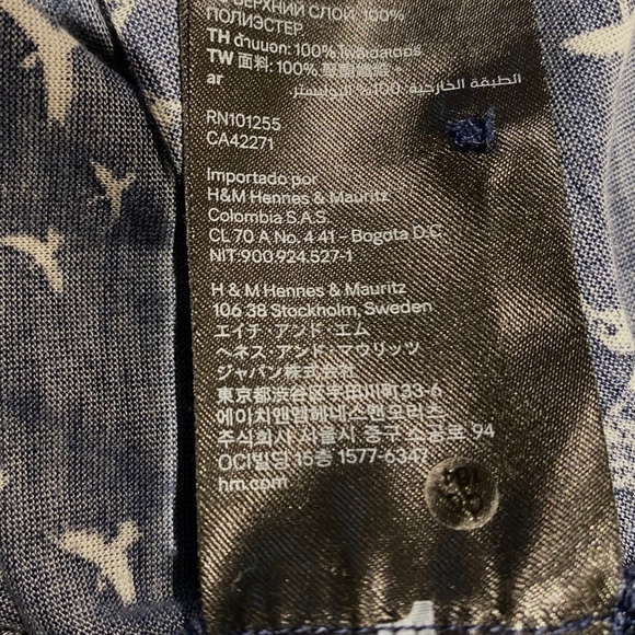 H&M Lightweight Long Sleeve Shirt with Bird Motif - Picture 3 of 4